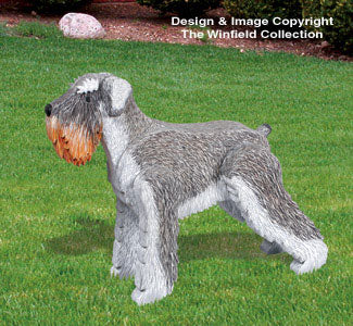3D Life-Size Miniature Schnauzer Wood Pattern - The Winfield Collection