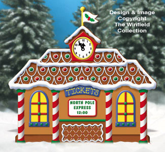 Gingerbread Train Station Woodcrafting Pattern - The Winfield Collection