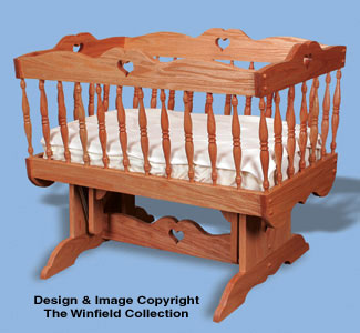 Glider Baby Cradle Woodworking Pattern - The Winfield Collection