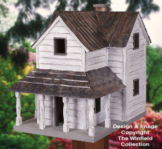 Rustic Country Home Birdhouse Wood Pattern - The Winfield Collection