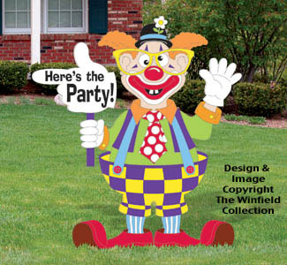 Clown Party Sign Woodcraft Pattern - The Winfield Collection