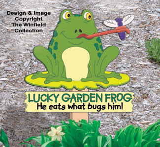 Lucky Garden Frog Woodcrafting Pattern - The Winfield Collection