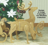 Medium/Small White Reindeer Pattern