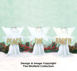 Med/Small Peace On Earth Angels Wood Pattern