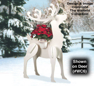 Reindeer Poinsettia Insert Pattern(F) - The Winfield Collection
