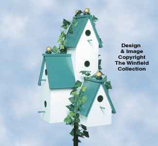 Triple Tower Birdhouse Woodcraft Plan