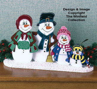 Snow Family Centerpiece Wood Pattern