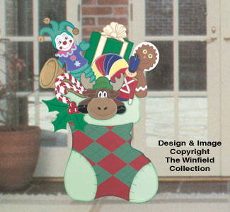 Large Christmas Stocking Wood Pattern