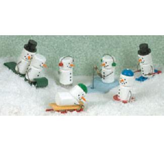 Miniatur-Schneemänner Holzhandwerk Muster