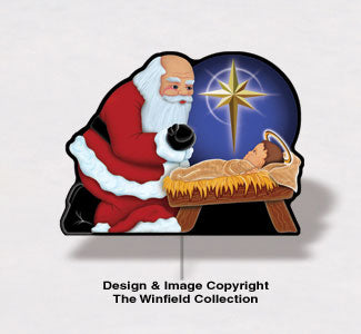 Holiday Yard Art - Santa & Baby Jesus - The Winfield Collection