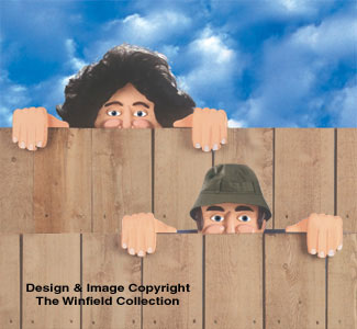 Mr & Mrs Wilson Fence Peeker Wood Pattern