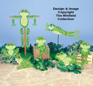 Hoppy Garden Frogs Woodcraft Pattern - The Winfield Collection