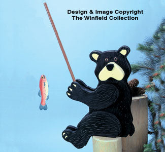 Fishin' Bear Woodcrafting Pattern