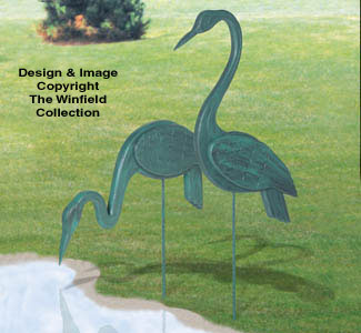 Stylish Cranes Wood Pattern