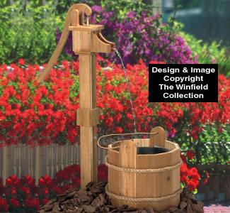 Old Pump & Washtub Wood Plan