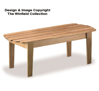 Adirondack Coffee Table Wood Project Plan - The Winfield Collection