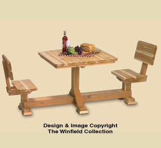 2 Person Picnic Table Woodworking Pattern - The Winfield Collection