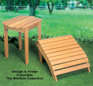 Adirondack Table & Ottoman Wood Plan