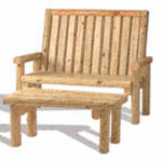 Landscape Timber Love Seat & Coffee Table Plans