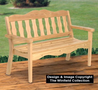 Ultimate Garden Bench Wood Plans - The Winfield Collection