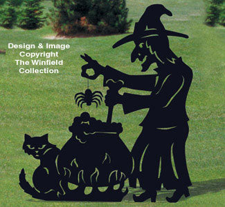 Brewing Witch Shadow Woodcraft Pattern