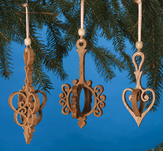 Slide-Through Ornaments Scroll Saw Pattern - The Winfield Collection