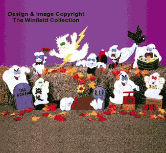 10 Goofy Ghosts Woodcraft Pattern - The Winfield Collection
