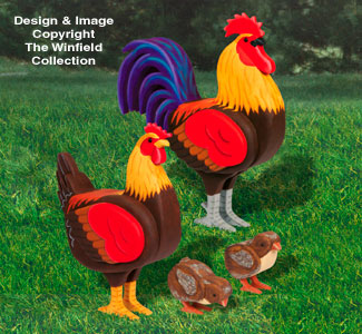 3D Life-Size Chicken Wood Patterns - The Winfield Collection