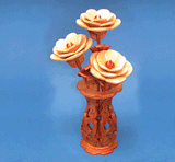 Miniature Flower and Vases Wood Pattern Set (7683DT, 7699DT, 7701DT)
