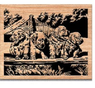 Pups On Bench Project Pattern - The Winfield Collection