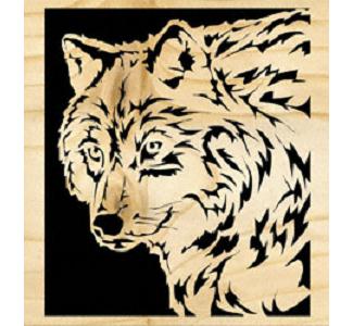 Wolf Scrolled Art Project Pattern