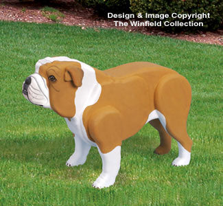3D Life-Size Bulldog Woodcraft Pattern - The Winfield Collection