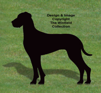 Holzhandwerksmuster für die Deutsche Dogge Shadow