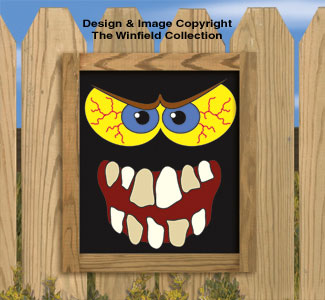 Scary Monster Faces Woodcraft Pattern - The Winfield Collection