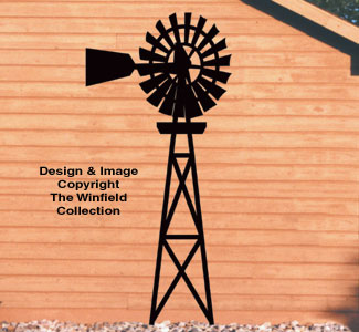 Country Windmill Yard Shadow Woodcraft Pattern