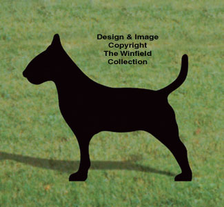 Bull Terrier Schatten Holzhandwerk Muster