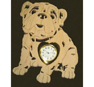 Bull Dog Mini-Clock Project Pattern - The Winfield Collection