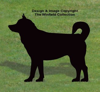 Alaskan Malamute Shadow Wood Pattern