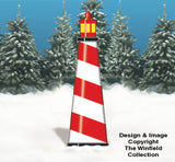 Lighthouse Holiday Backdrop Wood Pattern