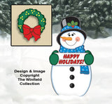 Snowman and Wreath Woodcraft Pattern