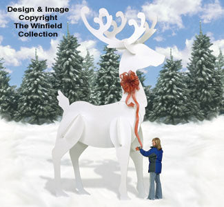 GINORMAS White Reindeer Pattern - The Winfield Collection