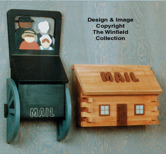 Amish Buggy and Log Cabin Mailbox Patterns