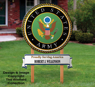 Small Army Sign Woodcraft Pattern