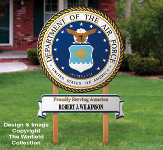 Small Air Force Sign Woodcraft Pattern - The Winfield Collection