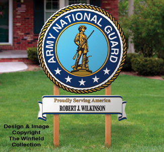 Small National Guard Sign Woodcraft Pattern - The Winfield Collection
