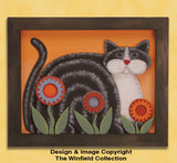 Folk Art Feline Wood Pattern