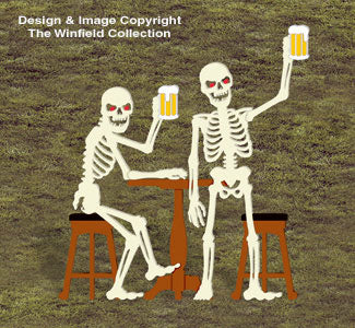 Skeleton Bar Buddies Wood Pattern - The Winfield Collection