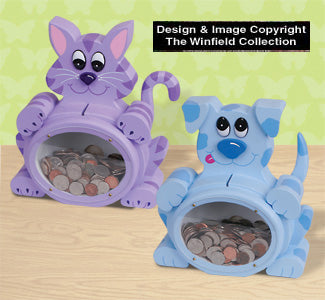 Fat Cat and Dog Bank Pattern - The Winfield Collection