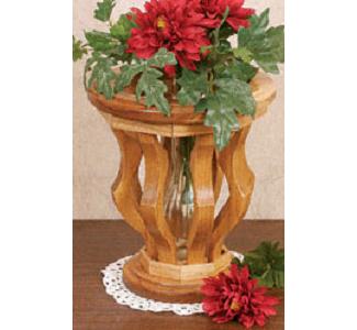 Ribbed Wooden Vase #3 Scroll Saw Pattern
