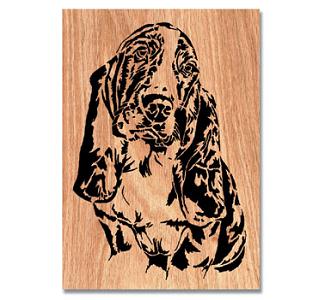 Basset Hound Scrolled Art Project Pattern - The Winfield Collection